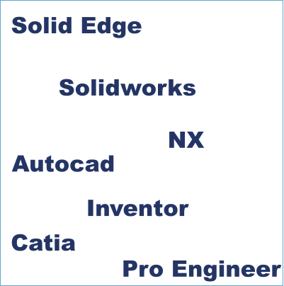 Solidworks Autocad Solid Edge NX Catia Inventor Pro Engineer